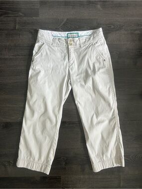 ESPRIT Vintage Y2K Low Rise Off White Capri Pants Double Button/Sz 2 Fits Small